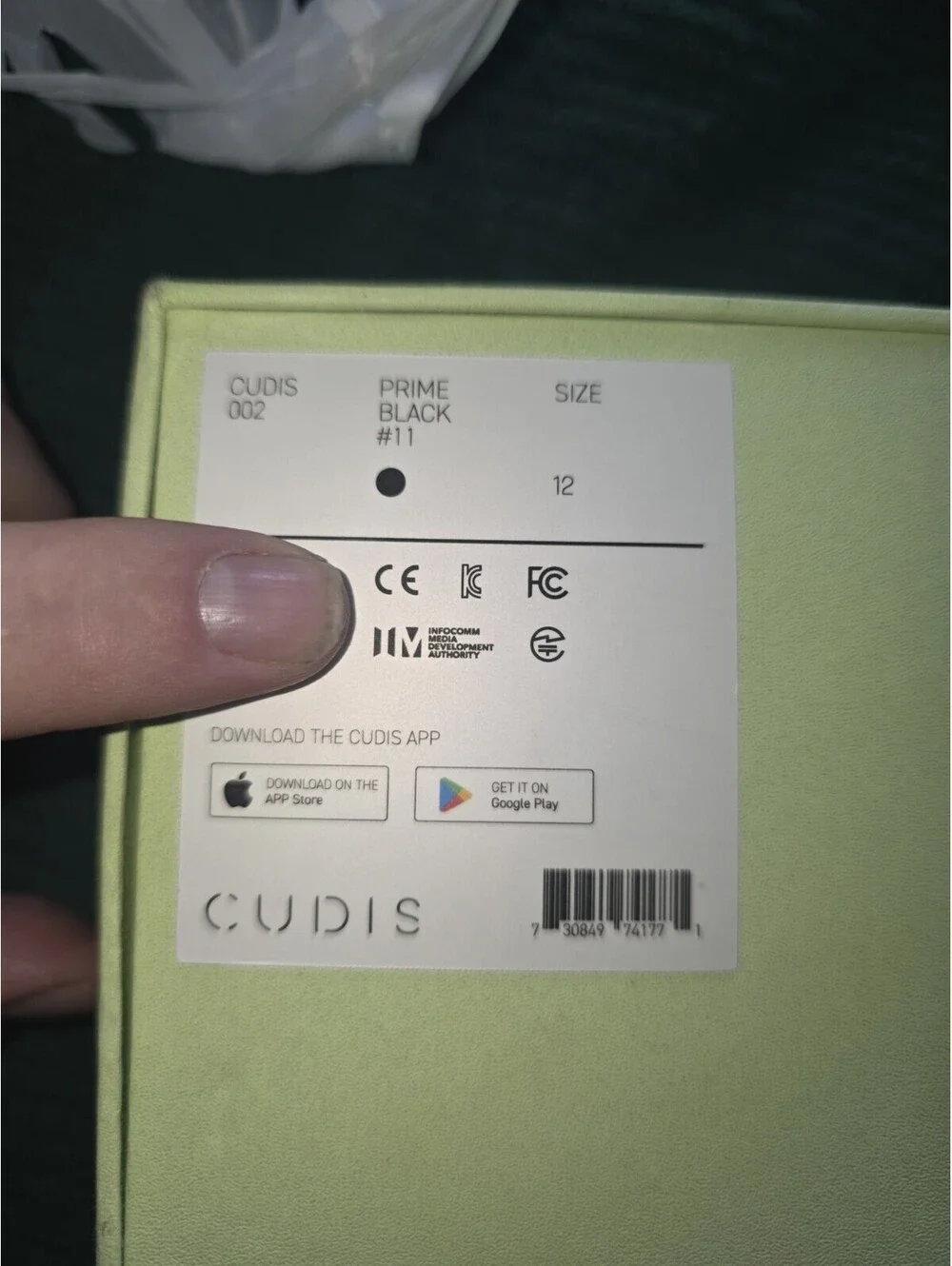 Cudis 2 Sporty Prime Black #11 Size 12 Smart Ring